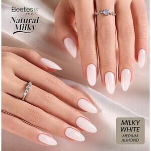 Milky White Press-on Nails Set New in Sealed Retail Packaging includes Glue